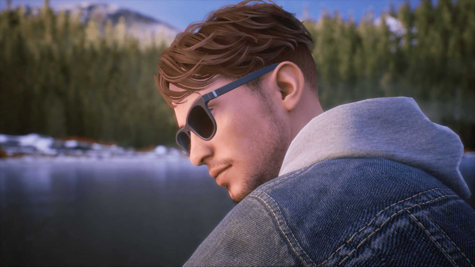 Tyler wearing sunglasses.